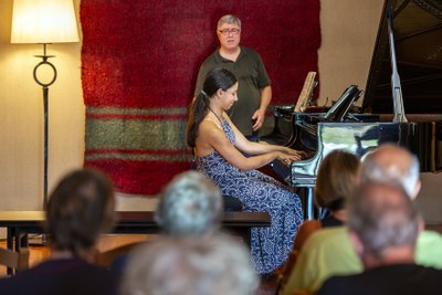 Avedis and Nour during the public master class © Francis Vauban